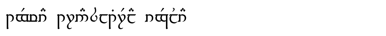 Tengwar Transliteral Regular